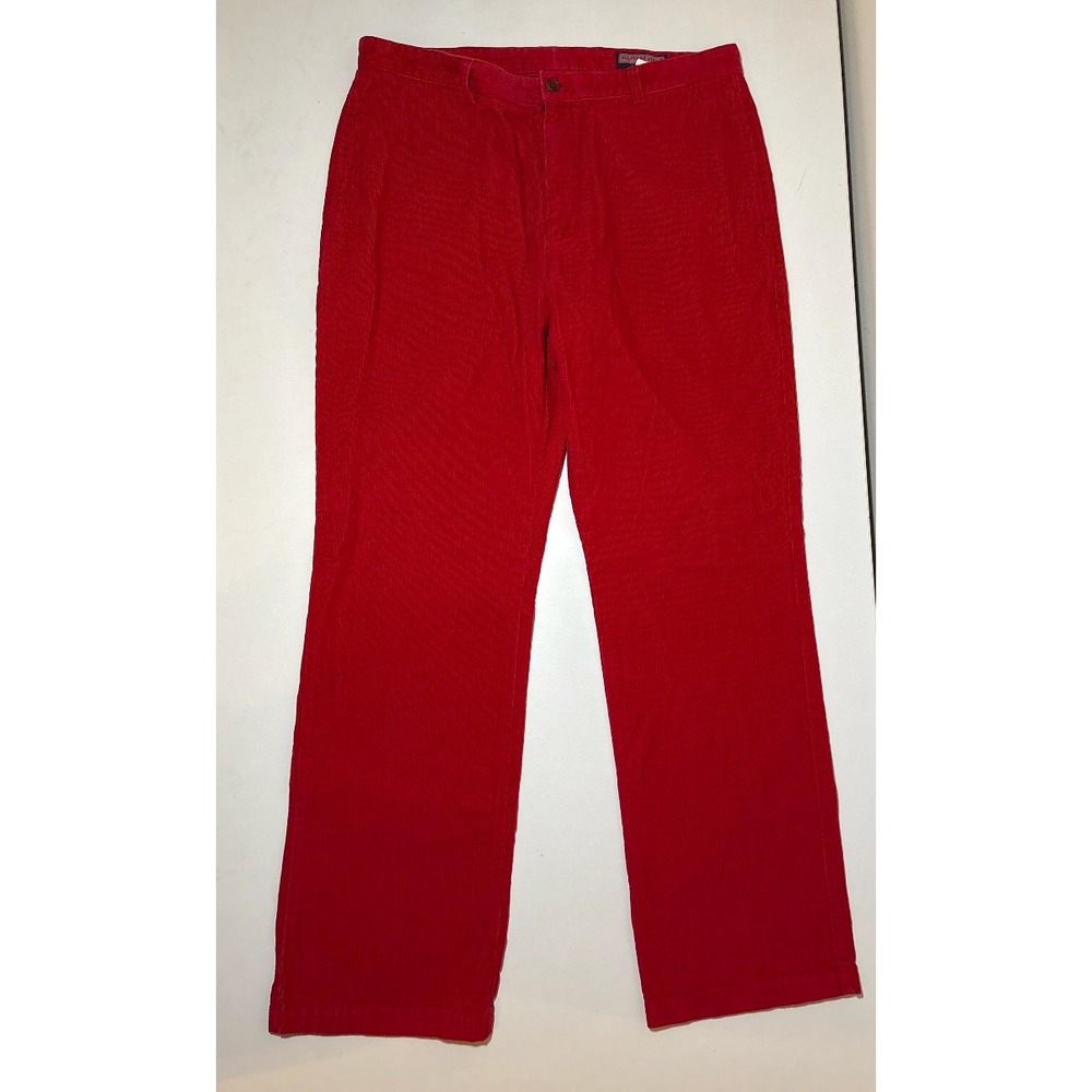 Vineyard Vines Men's Bright Red Corduroy Pants | 38 X 34